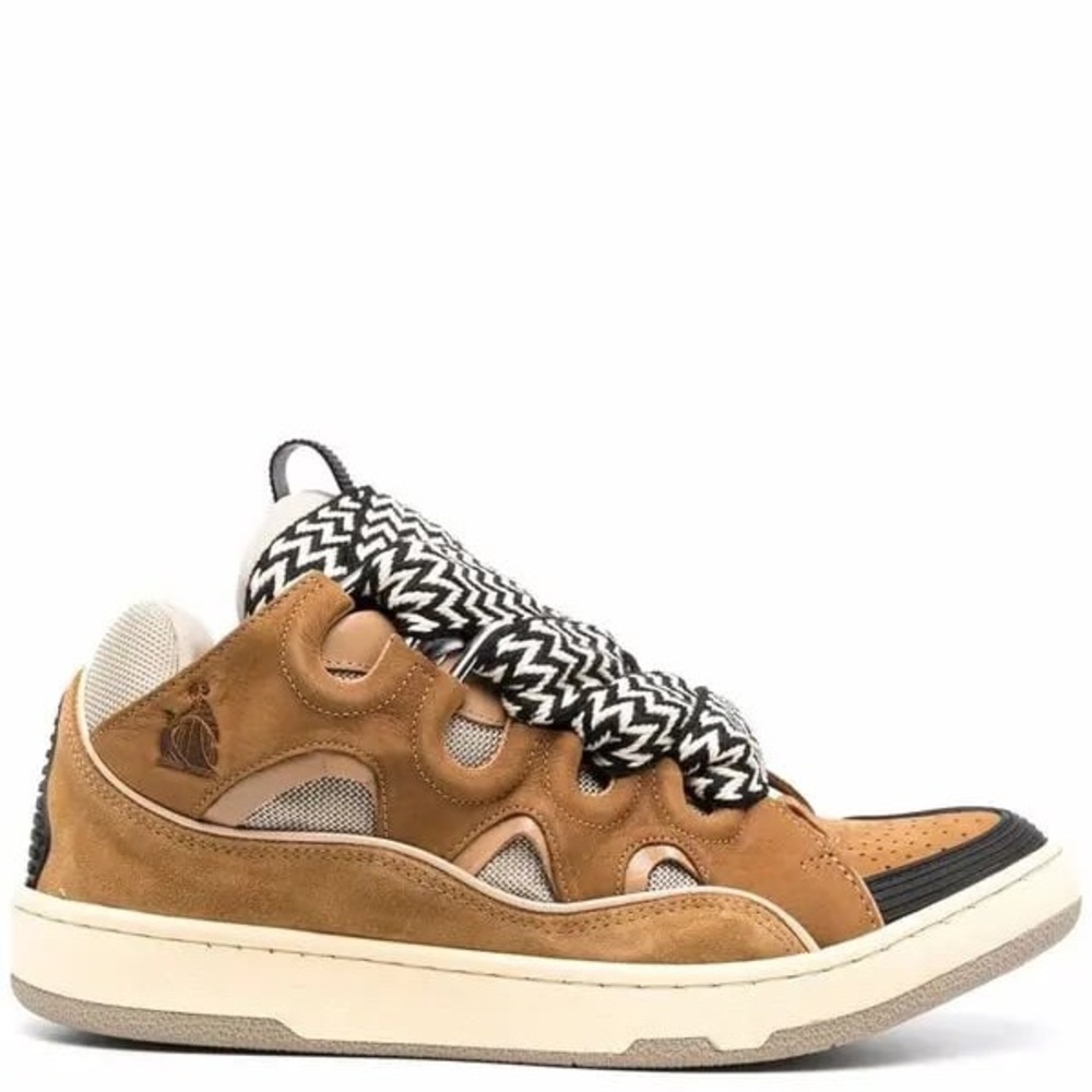 LANVIN 
Curb Low-Top Lace-Up Sneakers